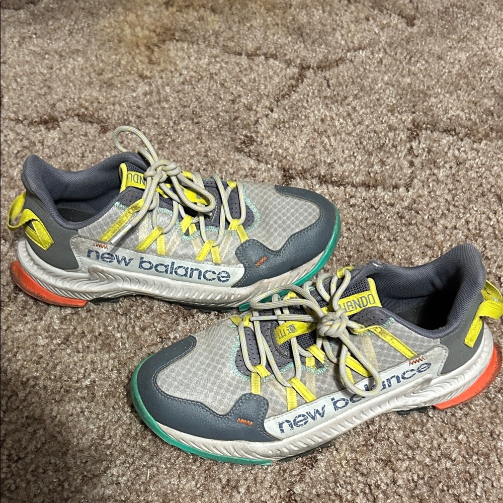 New Balance Kids' Sneakers in Gray, Yellow, and Green